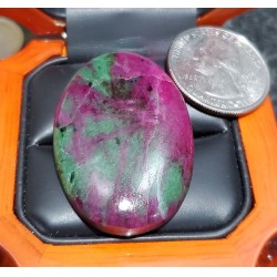 86.26Ct Ruby Zoisite Oval Cabochon Gemstone $1Nr